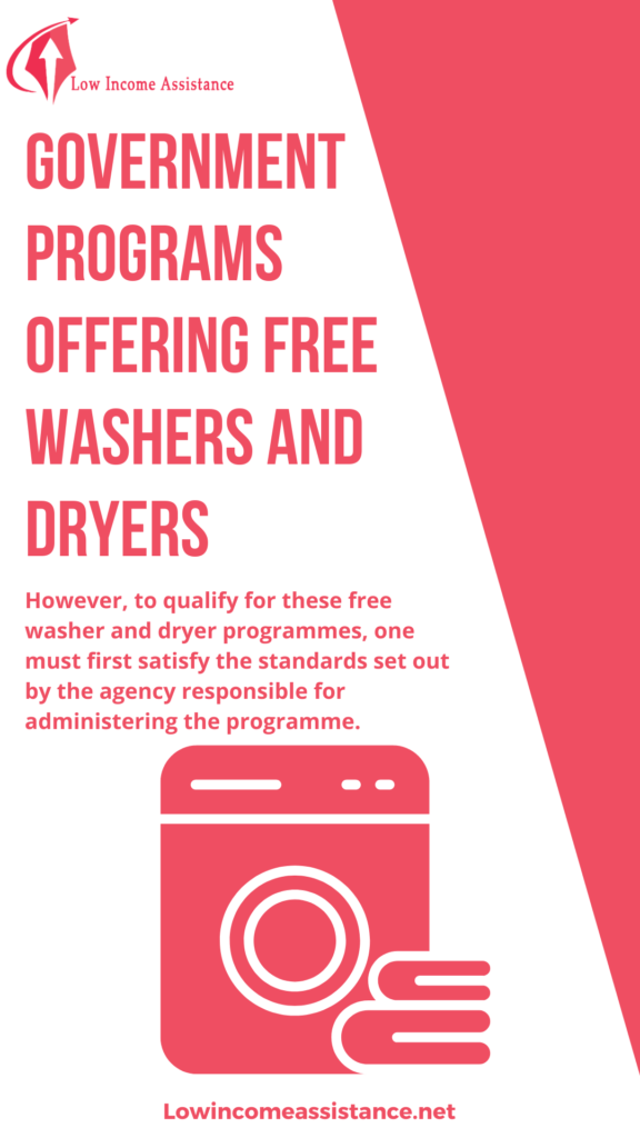 Free washer and dryer for low income families