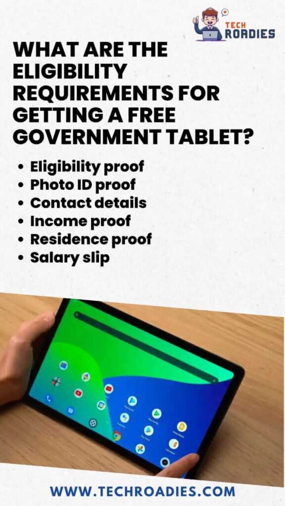 How to apply for free government tablet